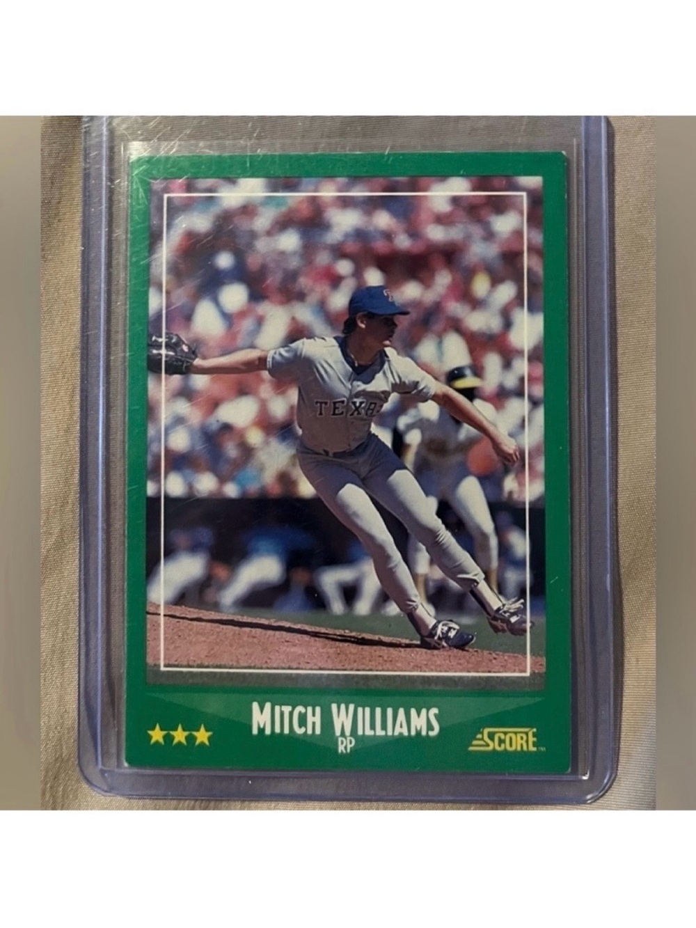 Mitch Williams VINTAGE Texas Rangers 1988 Score #339 MLB Baseball Trading Card